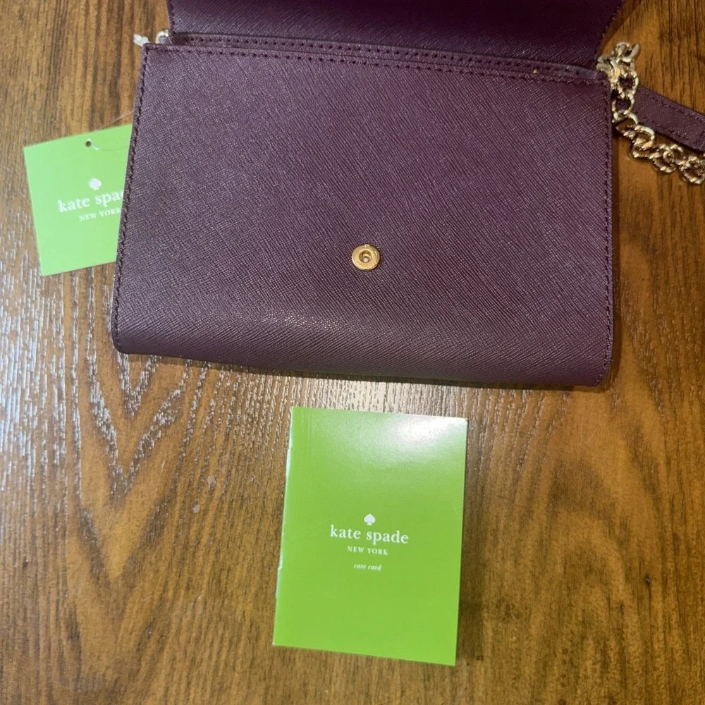 Kate Spade New York Cedar Street Cami Crossbody Bag Mahogany Removable Strap NWT